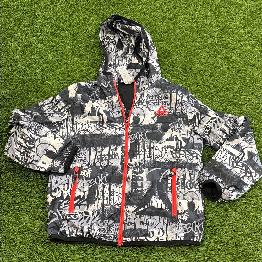 Reebok Boys Windbreaker Jacket - Graffiti Print